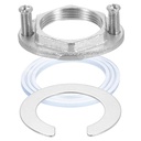 uxcell Female Thread Hex Lock Nut M32 x 1.5 Stainless Steel 304 Single Hole Faucet Lock Nuts with Gasket, Faucet Fixing Tool Set for Bathroom Basin Sink (Overall Size:54x43mm)