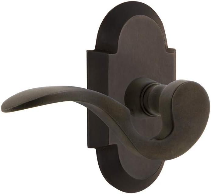 Nostalgic Warehouse Cottage Plate Privacy Manor Lever in Oil-Rubbed Bronze