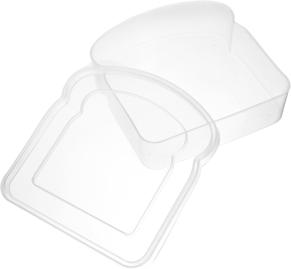 Portable Toast Shaped Sandwich Box Leakproof Reusable Container for Lunch Camping Office Meal Prep and Snack Storage Lightweight Sealable Bread and Sandwich Holder