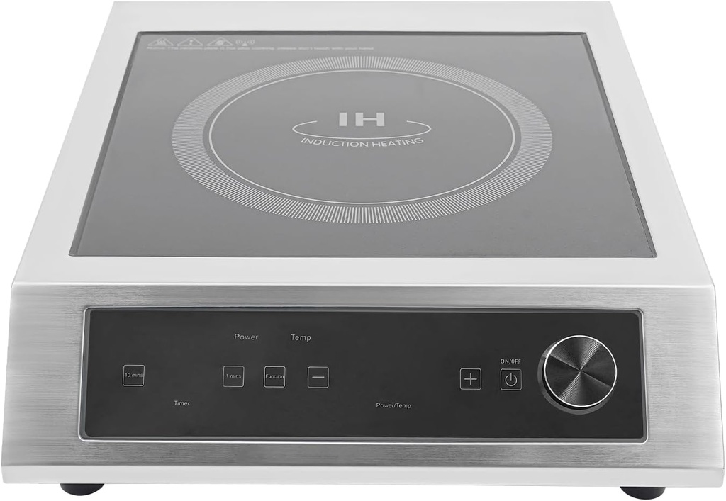 Commercial Induction Stove,3500W Electric Induction Cooktop,Timer,Knob and Touch Control,LED Display,Electric Stove for Kitchens, Restaurants