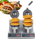 Burger Maker Machine,Ice Cream Burger Make Electric Waffle Baker Digital Screen, Press Sandwich Maker, Ice Cream Brioche Hamburger Maker