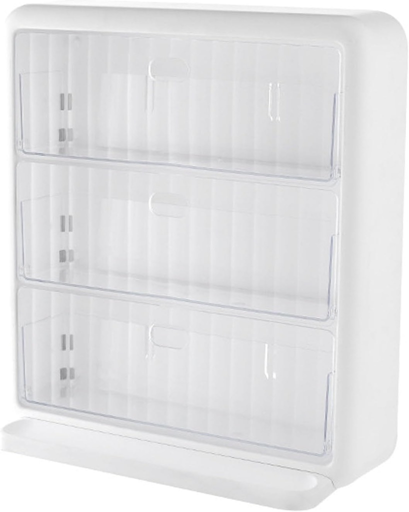 Coffee Pod Holder,Wall Mounted Coffee Capsule Holder Coffee Pod Storage Clear 2/3 Compartment with Cover Organizer Coffee Bar Accessories(S)(L)