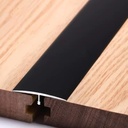 Aluminium Metal T-Floor Transition Strips for Wood Floors and Tiles, Wall Seam Decor Trims, Thresholds, Vinyl Floor Transition Strip, Cuttable Waterproof Floor Edge Trims (91in,Black)