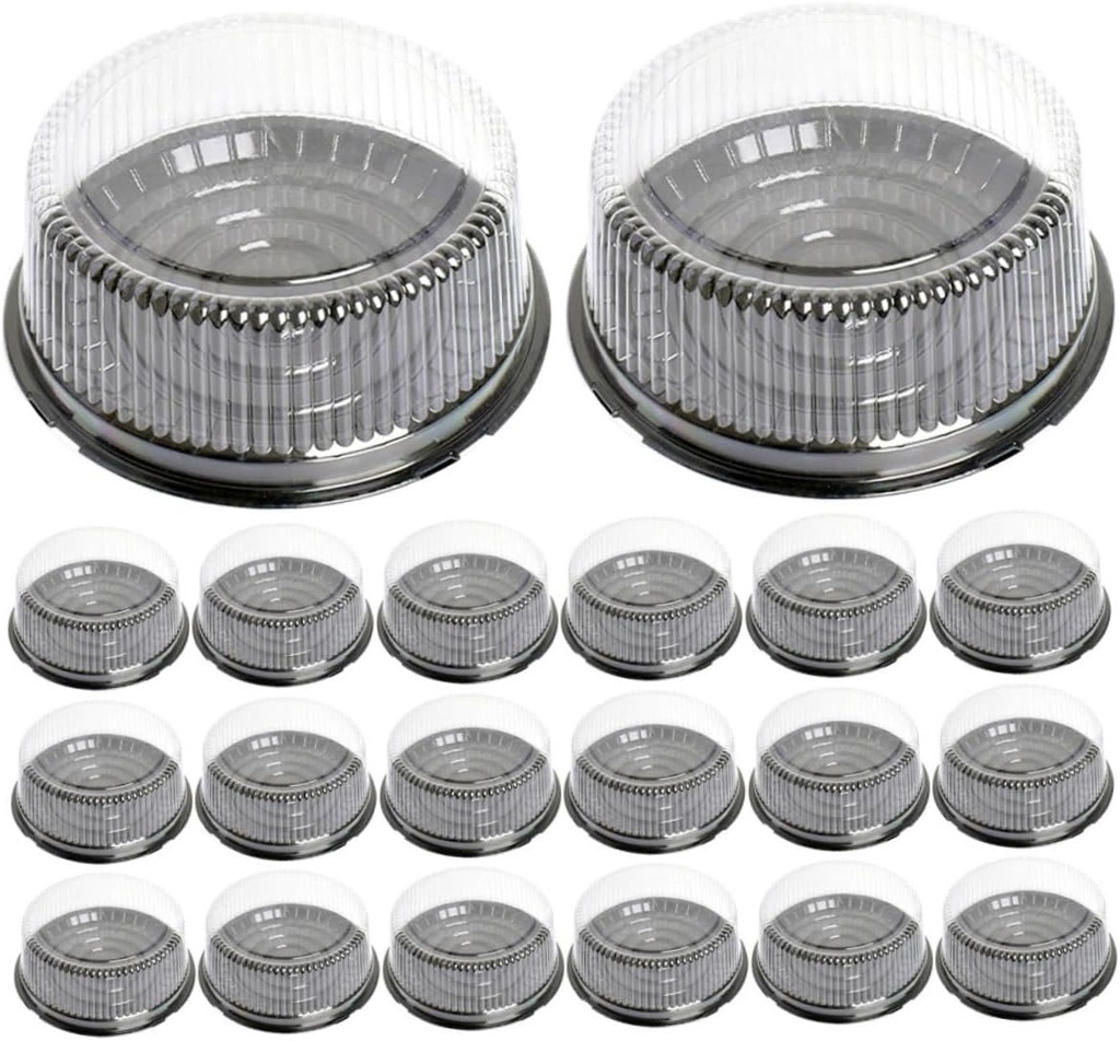 20Pcs Round Cake Boxes with Lid Portable Baking Containers for Birthday Wedding Shower Dust and Insect Protection Easy to Assemble Lightweight Packaging