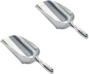 Soro Essentials - 12 oz Aluminum Utility Scoop with Built-in Low-Profile Feet Set of 2- Kitchen Ice Scooper for Ice Maker Small Food Scoops for Bar Party Wedding Kitchen Utility Scoop Candy Flour