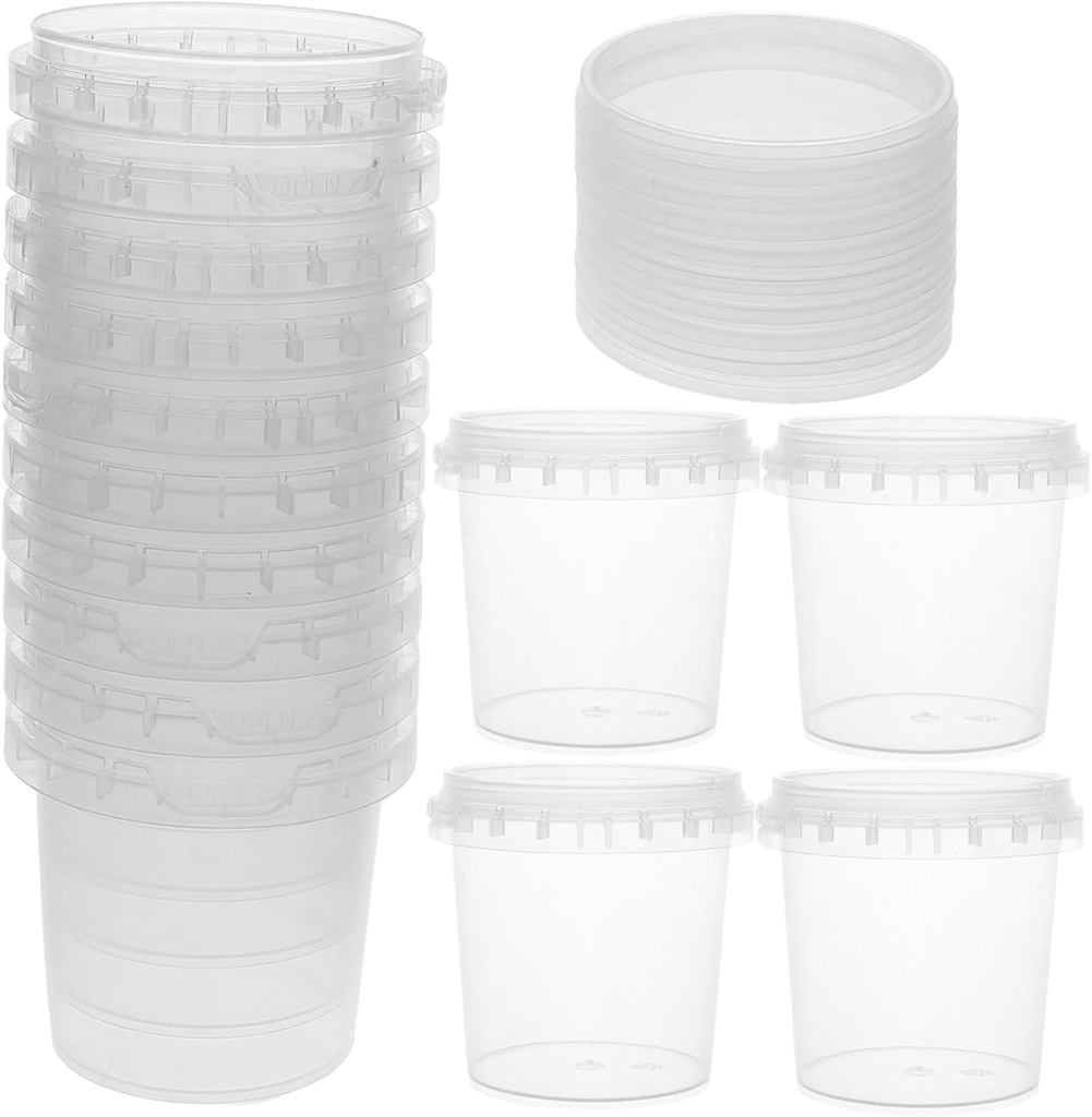 PRETYZOOM Mini Cupcake Boxes Lids Small Buckets for Drinks Storage Food Packaging Barrels