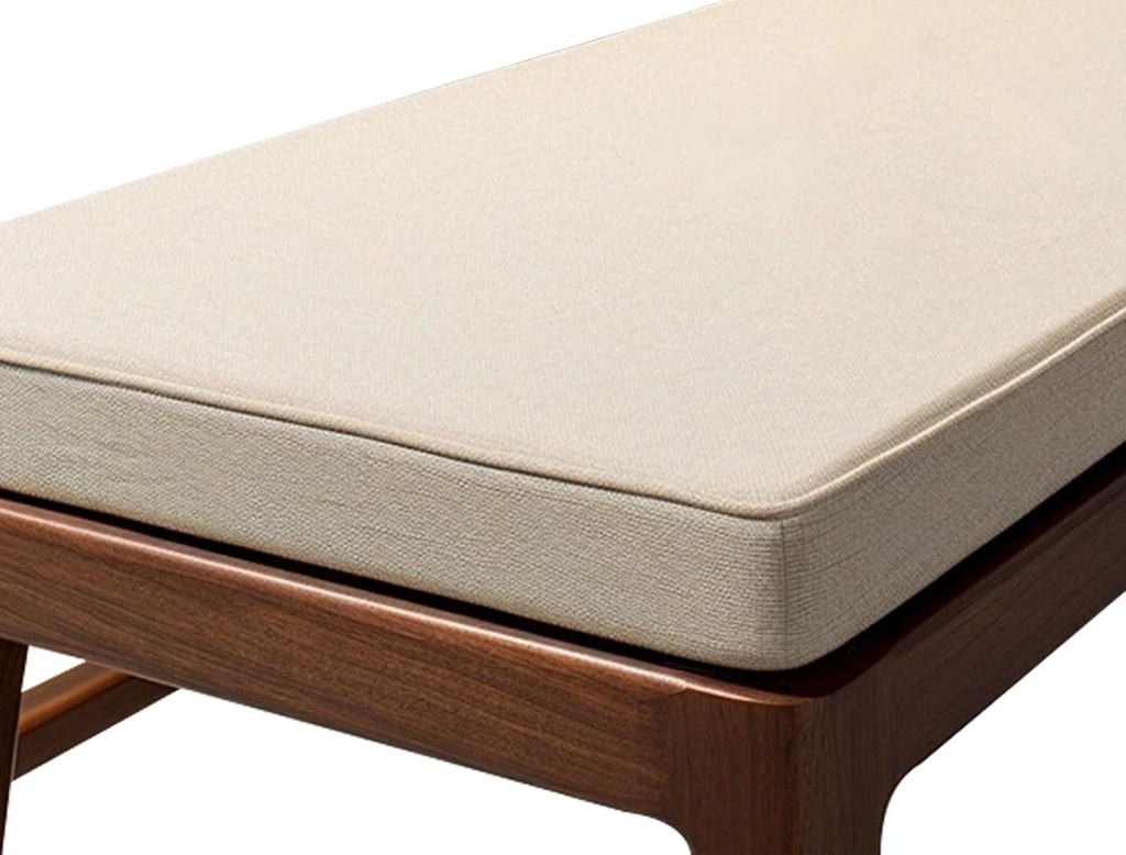 Bench Cushion for Outdoor Furniture 48/40/60/54/36 x 16/18/12/14 inch Rectangular Non-Slip Indoor Bench Seat Cushion Pad for Deck Chair Swings Bay Window, with Zipper(Beige,71x18x2in)