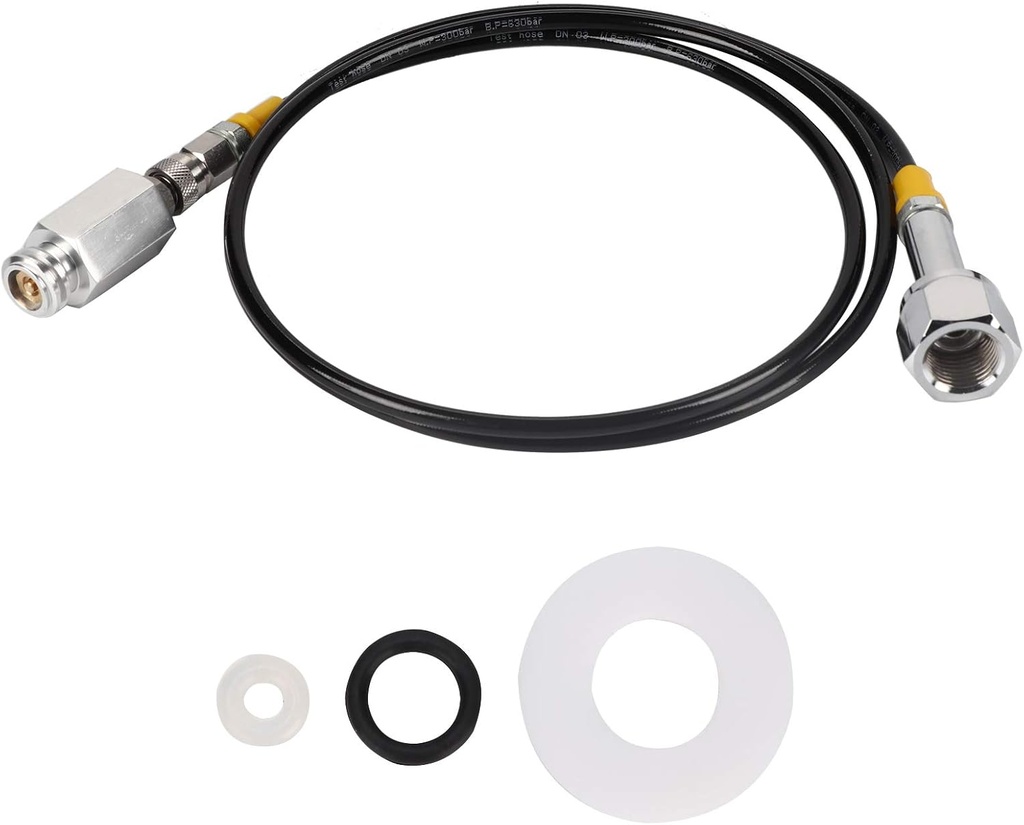 1.7m CGA320 Thread CO2 Soda External Hose Adapter Kit, Quick Connect CO2 Adapter Hose Kit, Soda Machine Co2 Adapter Hose for Kitchen Soda Water Cylinder Bucket