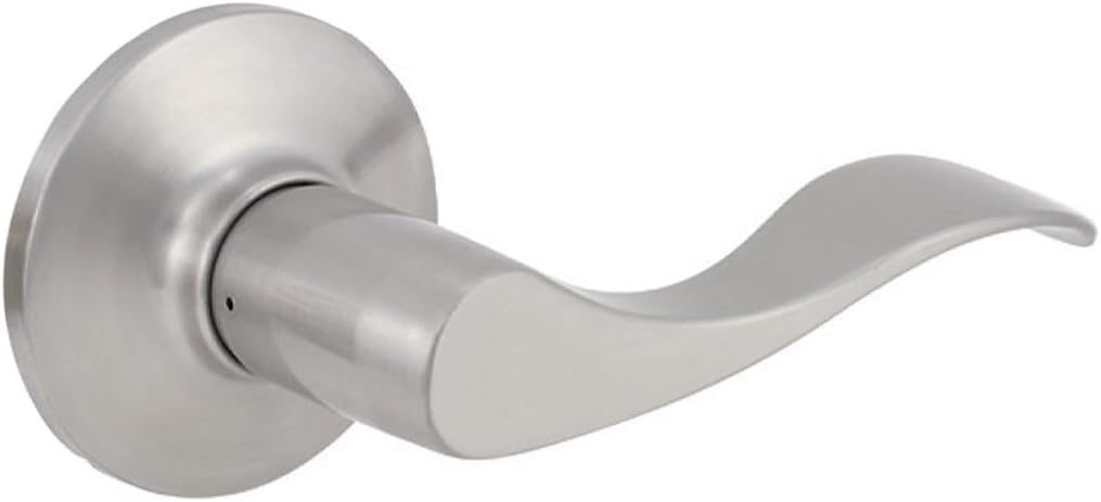 Delaney Hardware Logan Dummy Door Handle, Fits Door 1-3/8 to 1-3/4 in. Thick, Satin Nickel – Reversible Left-Handed Decorative Door Lever – Easy to Install Pull with No Latch