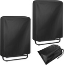 Outdoor Furniture Cover Waterproof, 2Pcs Zero Gravity Folding Chair Cover, Rocking Chair Covers, All Weather Anti Waterproof Dustproof Gravity Chair Covers with Storage Bag, 27.9" W x 13.3" D x 43.3"