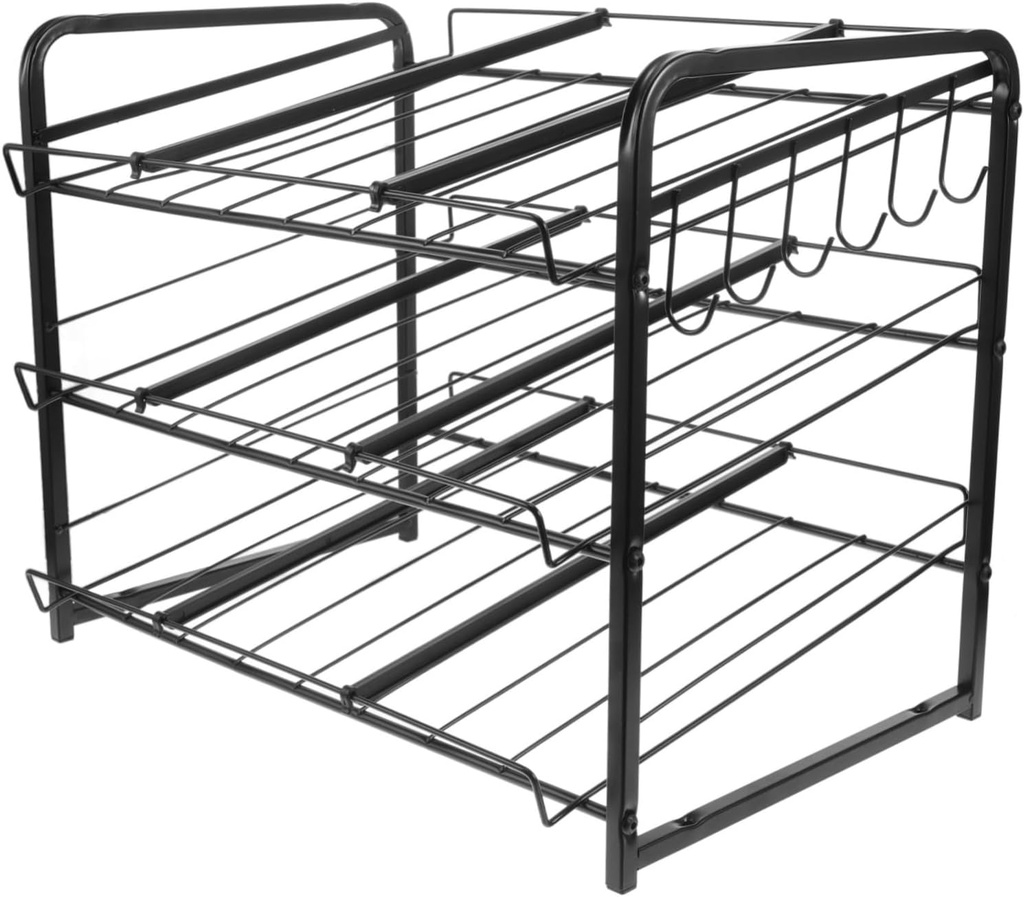 Stackable Soda Can Organizer Rack Versatile Beverage Storage for Pantry Refrigerator and Countertop Can Holder for Efficient Kitchen Space Utilization