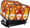 Oven Cover Kitchen Bread Machine Protector,4 Slice Toaster Cover For Home,Fingerprint Coaster Cover,Kitchen Small Appliance,Happy Thanksgiving Three Gnomes