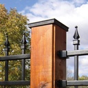 Nuvo Iron PCP14LN 6" x 6" Pyramid Post Dressed and Undressed Lumber (Also fits 5.5" x 5.5") Cap, Black