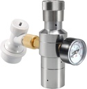 Beer Keg Charger Dispenser, Mini CO2 Regulator 0-30 PSI Keg Kit, Cornelius Beer keg Regulator with 3/8'' Thread Adapter with Gas Ball Lock Quick Disconnect for homebrewing by PERA