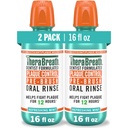TheraBreath Plaque Control Pre-Brush Oral Rinse, Refreshing Mint Flavor, Antigingivitis and Antiplaque Rinse, Dentist Formulated, Alcohol Free, 16 Fl Oz (Pack of 2)