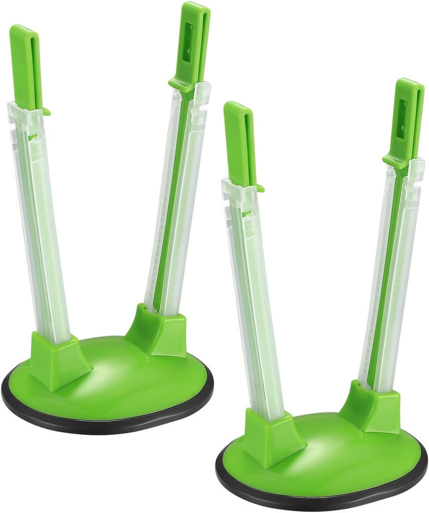 2 Pcs Baggy Rack, Freezer Bag Holder Stand, Adjustable Food Storage Holders, Plastic Food Prep Bag/Zip Lock Bag Holder Stand, for Meal Prep Bag, Kitchen Gadget