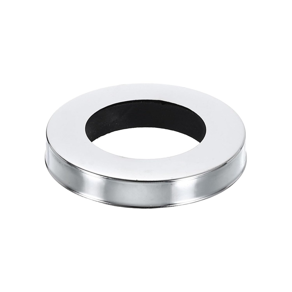 uxcell Faucet Base Ring, 2.13"x1.26"(OD x ID) Stainless Steel Electroplating Washer Fasteners Tap Hole Cover for Bathroom Kitchen Faucets, Silver