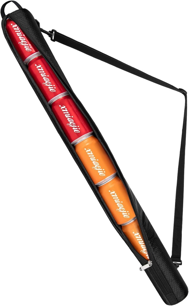 Golf Cooler Bag - Golf Accessories for Men Cooler Sleeve Leakproof Beer Sling for Cans Insulated Golf Beverages Storage Bag Fits for Golfing, Beach Days Picnic Traveling and More, Black 33 * 2.6 inch