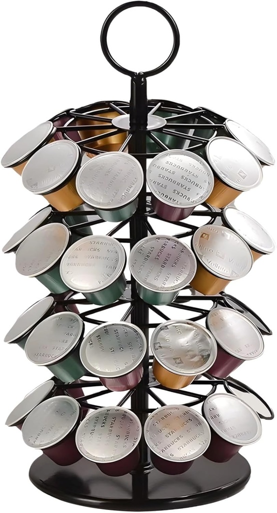 Coffee Capsules Organizer Rack, Rotating 360° Coffee Pod Carousel Appropriate with, for 40 Coffee Capsules