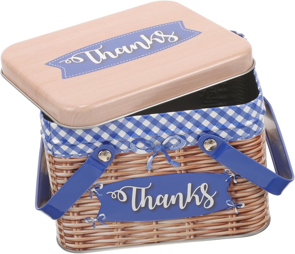 Practical Iron Cake Boxes Metal Pastry Tin Decorative Storage Box Cake Carrier Handle for Parties