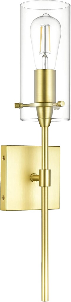 Gold Wall Sconce Light Fixture, Indoor Glass Bathroom Sconce Wall Lighting