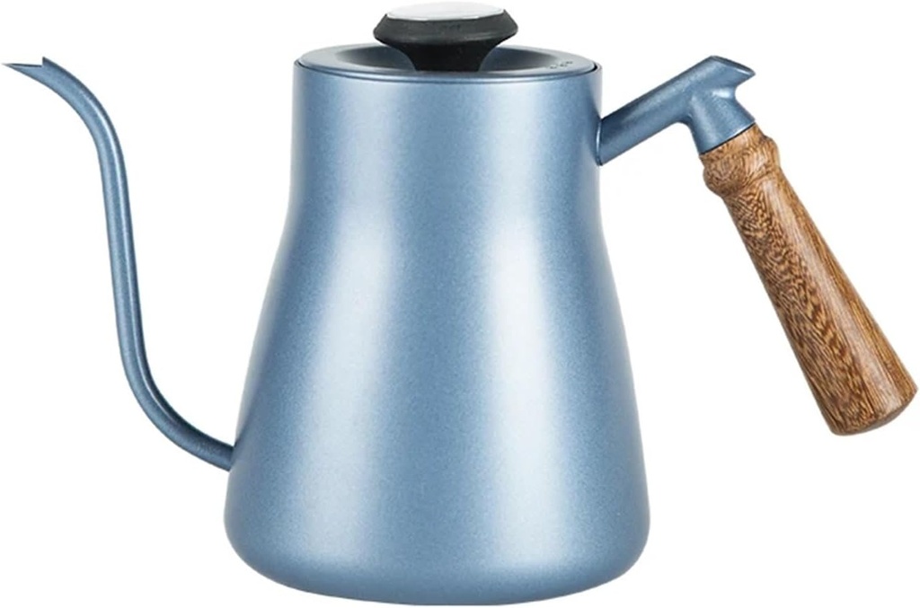 Pour Over Coffee Kettle Coffee Pot Milk Frothing Pitcher Jug Gooseneck Kettle Spout Stainless Steel Espresso Coffee Tea Milk Pot Kettle Can 850ml for Tea，Coffee(Blue)