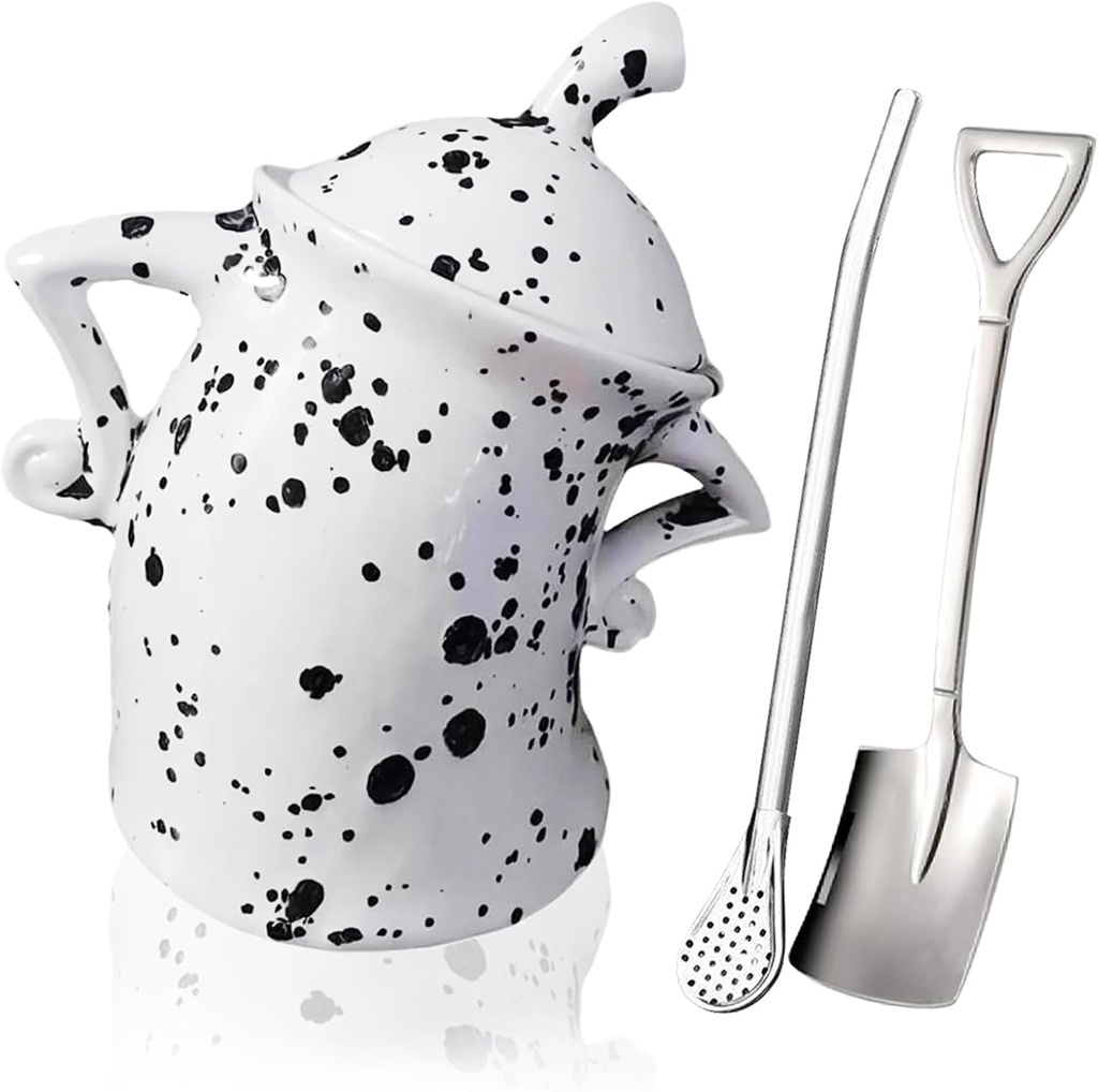 Ceramic Canister with Attitude 28oz, Spice Jars with Airtight Seal Lid for Food Storage, White Decorative Kitchen Container for Coffee Beans, Tea, Sugar, Salts, Spice and More (800ml)