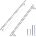 Gobrico Satin Nickel Cabinet Handles/5 Pack Stainless Steel Brushed Nickel T Bar Drawer Pulls for Kitchen Hardware/12.6 inch Hole Centers