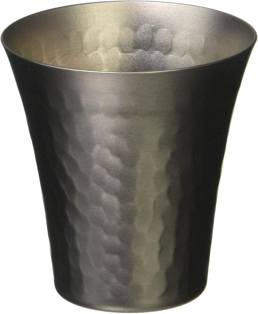 Nagao Tsubamesanjo TW-12 Titanium Japanese Sake Glass, Hammered, 2.0 fl oz (65 ml), Set of 2, Made in Japan