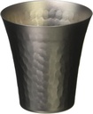 Nagao Tsubamesanjo TW-12 Titanium Japanese Sake Glass, Hammered, 2.0 fl oz (65 ml), Set of 2, Made in Japan