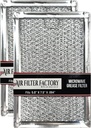 12-Layer Air Filter Factory 5" x 7.5" Pull Tab Microwave Grease Filter Replacements For Many GE, Frigidaire, Magic Chef & LG Microwave Oven Models Filter Set Of 2 (Pull Tab Short Side)