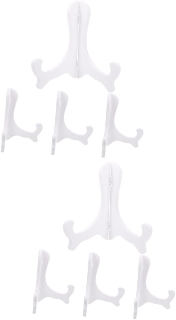 PRETYZOOM 8pcs Multifunctional Showcase Stand for Pu Tea Cake Plate Display Holder Decorative Phone Stand for Home Office Tea Parties and Weddings