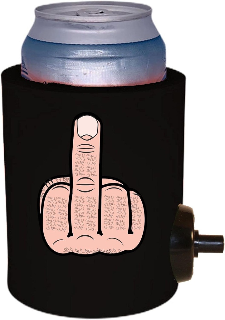Middle Finger Shotgun Can Coolie (1, Black)
