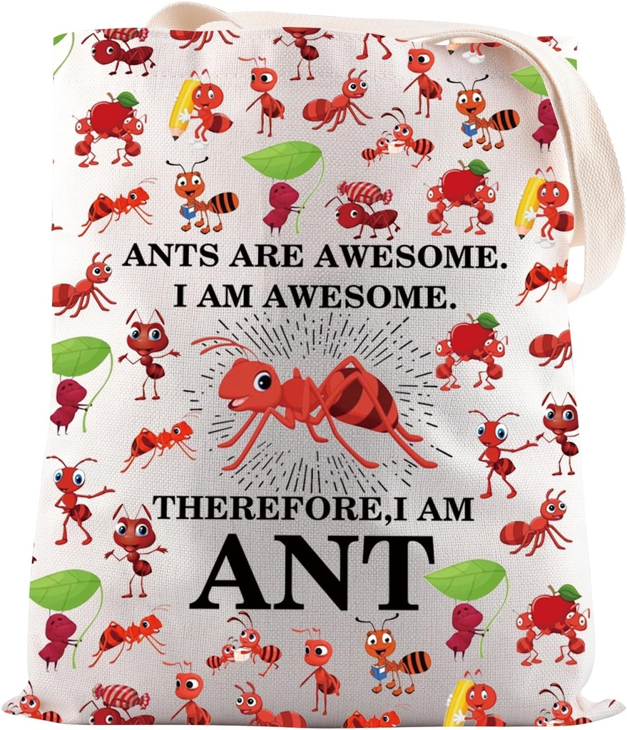JNIAP Ant Lover Gift Ants Are Awesome Tote Bag Ant Owner Gift For Entomology