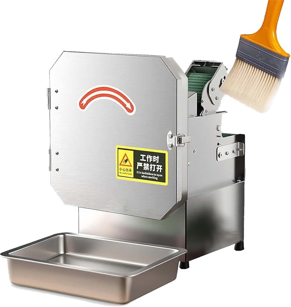 Electric Vegetable Slicer 300W, Professional Chopper For Commercial Kitchens, Adjustable Thickness 1.5-35mm, High-Efficiency Food Processor For Chives Scallions Beans