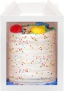 6-pack 10x10x12 inch Cake Boxes with Clear Window and Handle. Perfect as Tall Cake Carrier, Cake Transport Container, Tall Cake Boxes for Tier Cakes, Wedding Cakes, Large Cakes