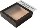 Restaurantware Cater Tek 9 x 9 x 2.4 Inch Baked Goods Boxes 10 Greaseproof Pastry Boxes - Window Lids Insert Tab Lock Black Paper Catering Boxes Easy Assembly For Charcuterie Or Cupcakes
