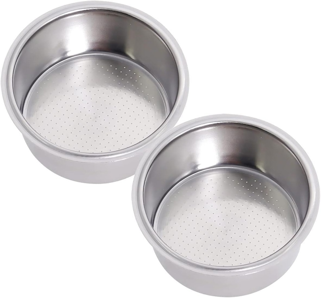 STARESSO Plus Accessory Filter Basket, 2 Packs 53mm 304 Stainless Steel Bottomless Portafilter Compatible with STARESSO Plus SP300 Portable Coffee Maker