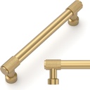 Amerdeco 10 Pack Champagne Bronze Knurled Cabinet Pulls 5 Inch(128mm) Hole Center Kitchen Cabinet Handles Drawer Pulls Cabinet Hardware ZH034