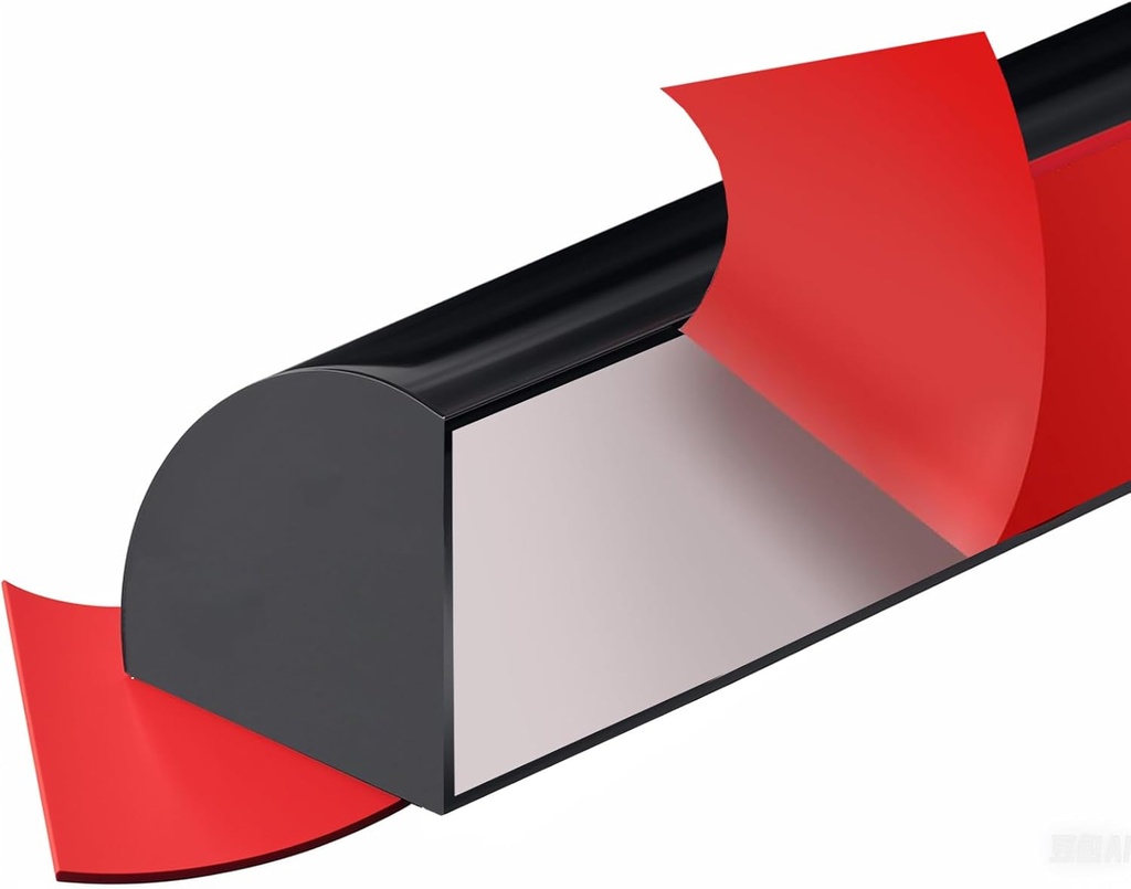 3/4″Flexible Quarter Round Molding Peel And Stick Rubber Trim Molding 9.84Ft Double-Sided Self-Adhesive Strips.DIY For Wall Seams, Floor Edges, Fireplaces, Bathroom Bathtubs, Countertops 118inch Black