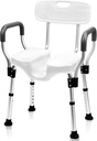 Sangohe Shower Chair - Shower Chair for Inside Shower - U-Shape Seat Heavy Duty Shower Chair - Shower Chair with Arms for Handicap - Wide Shower Seats for Elderly - Shower Chair for Bathtub, 796E