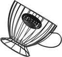 Modern Fruit Stand Coffee Pod Holder Basket: Cup Shaped Espresso Capsule Organizer Coffee Creamer Storage Wire Fruit Basket for Coffee Table Bar Kitchen Cafe Countertop Black