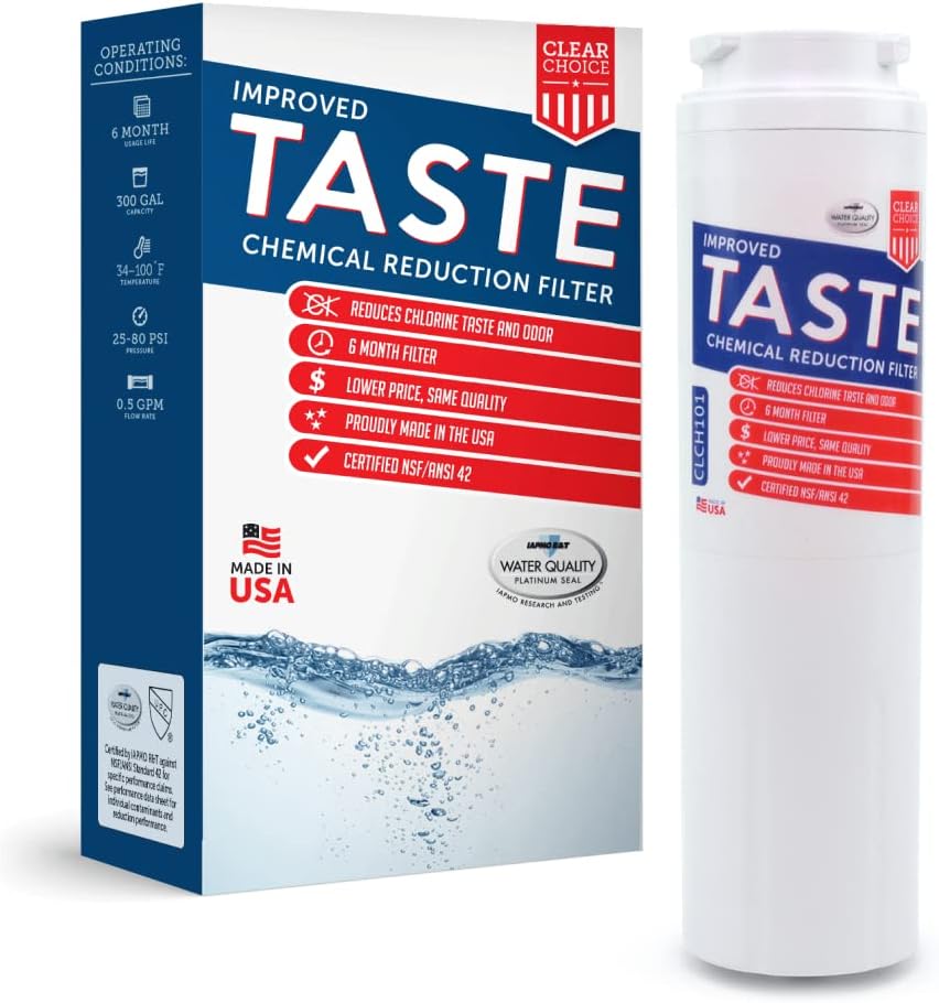Clear Choice CLCH101 Refrigerator Water Filter Replacement Compatible Maytag Filter For Cost-Effective Alternative to Factory Original
