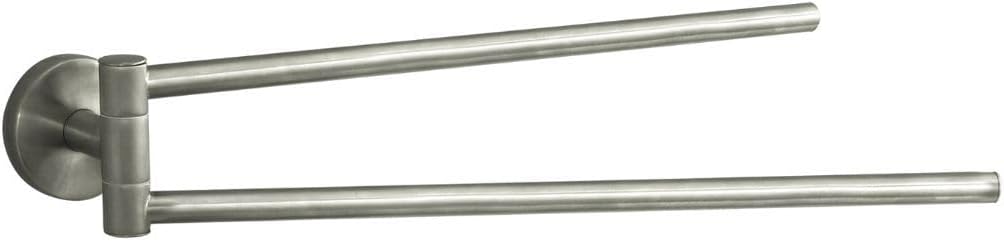 hansgrohe Dual Towel Bar Upgrade 2-inch Modern Towel Bar in Brushed Nickel, 40512820