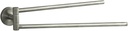hansgrohe Dual Towel Bar Upgrade 2-inch Modern Towel Bar in Brushed Nickel, 40512820