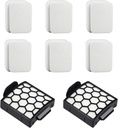 6 Foam Filter + 2 Hepa Filter Replacement for Shark ZU62 ZU60 NV255 NV150 NV251 NV151 Navigator Rotator Pet Pro Upright Vacuum Part 1238FT60 1239FT60