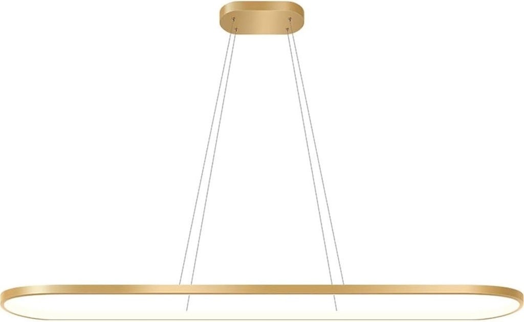 Nordic Restaurant Chandelier | Bar Light Luxury Round Restaurant Chandelier | Simple Office lamp | Three-Color lamp 26w Chandelier (Gold)(Warm Light)