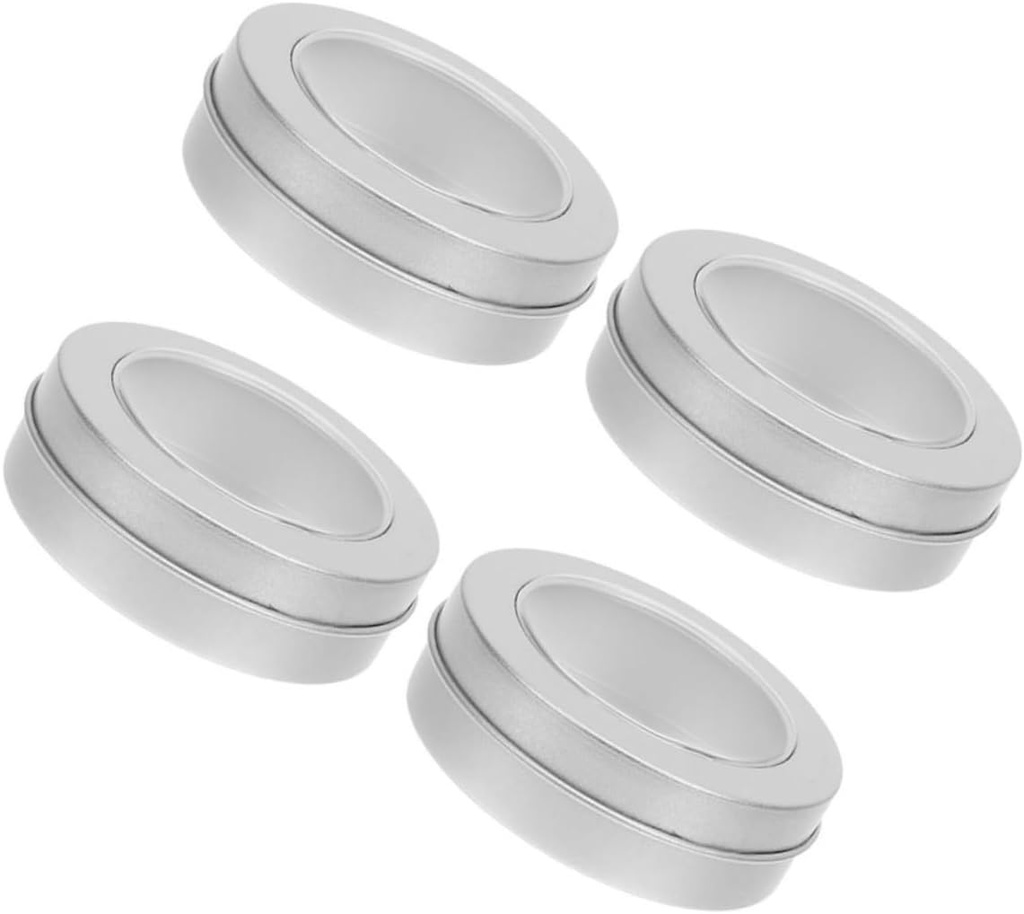 4pcs Tin Cans Lids Cookie Tins Lids Christmas Cookie Boxes Candy Box for Kitchen