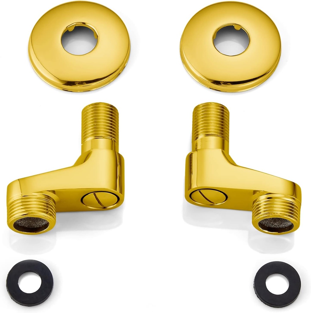 gotonovo Clawfoot Tub Adapter 3-3/8 Inch Adjustable Swing Arms for Kitchen Faucet Bathtub Bathroom Shower Faucet Set Commercial Utility 1 Pair 1.2 inch Polished Gold