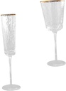 Set of 2 Bouquet Glasses Square Drinking Glasses Chic Glass Cup for Wedding Goblet Decor